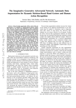 The Imaginative Generative Adversarial Network: Automatic Data
  Augmentation for Dynamic Skeleton-Based Hand Gesture and Human Action
  Recognition