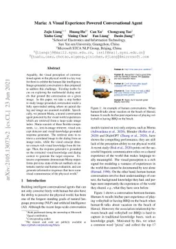 Maria: A Visual Experience Powered Conversational Agent