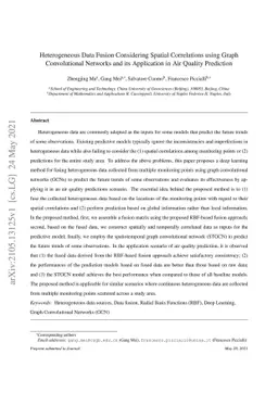 Heterogeneous Data Fusion Considering Spatial Correlations using Graph
  Convolutional Networks and its Application in Air Quality Prediction