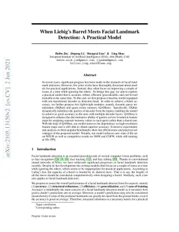 When Liebig's Barrel Meets Facial Landmark Detection: A Practical Model