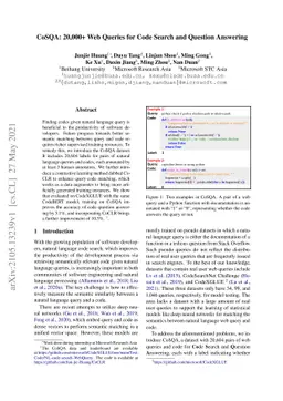 CoSQA: 20,000+ Web Queries for Code Search and Question Answering