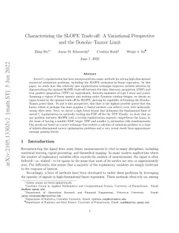 Characterizing the SLOPE Trade-off: A Variational Perspective and the
  Donoho-Tanner Limit