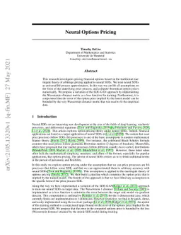Neural Options Pricing