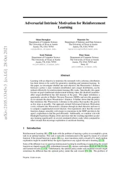 Adversarial Intrinsic Motivation for Reinforcement Learning