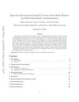 Entrywise Estimation of Singular Vectors of Low-Rank Matrices with
  Heteroskedasticity and Dependence