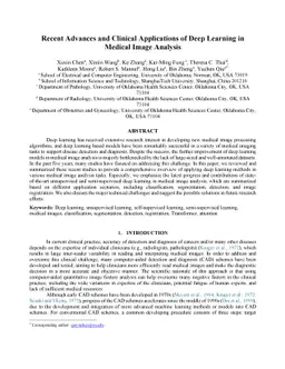 Recent advances and clinical applications of deep learning in medical
  image analysis