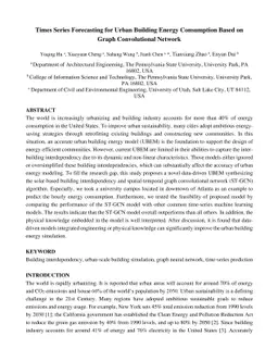 Times Series Forecasting for Urban Building Energy Consumption Based on
  Graph Convolutional Network