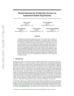 Model Selection for Production System via Automated Online Experiments