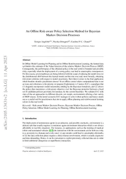 An Offline Risk-aware Policy Selection Method for Bayesian Markov
  Decision Processes