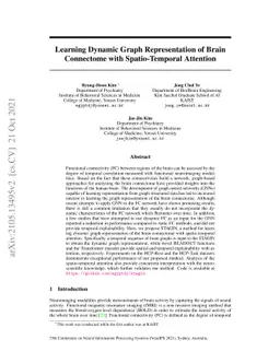 Learning Dynamic Graph Representation of Brain Connectome with
  Spatio-Temporal Attention
