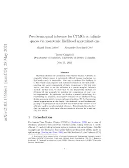Pseudo-marginal Inference for CTMCs on Infinite Spaces via Monotonic
  Likelihood Approximations