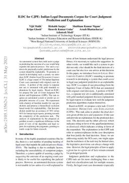 ILDC for CJPE: Indian Legal Documents Corpus for Court Judgment
  Prediction and Explanation