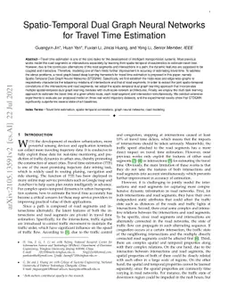 Spatio-Temporal Dual Graph Neural Networks for Travel Time Estimation