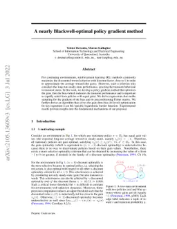 A nearly Blackwell-optimal policy gradient method