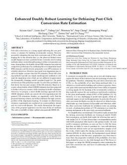 Enhanced Doubly Robust Learning for Debiasing Post-click Conversion Rate
  Estimation