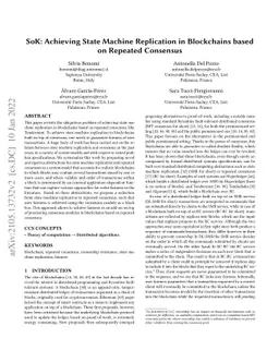 SoK: Achieving State Machine Replication in Blockchains based on
  Repeated Consensus