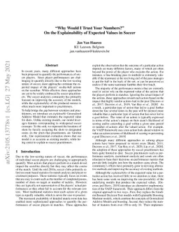 "Why Would I Trust Your Numbers?" On the Explainability of Expected
  Values in Soccer