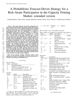 A Probabilistic Forecast-Driven Strategy for a Risk-Aware Participation
  in the Capacity Firming Market: extended version