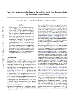 Generative Network-Based Reduced-Order Model for Prediction, Data
  Assimilation and Uncertainty Quantification