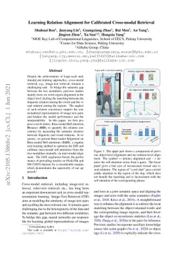 Learning Relation Alignment for Calibrated Cross-modal Retrieval