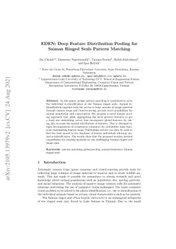 EDEN: Deep Feature Distribution Pooling for Saimaa Ringed Seals Pattern
  Matching