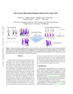 Task-Generic Hierarchical Human Motion Prior using VAEs