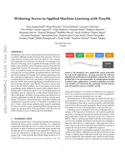 Widening Access to Applied Machine Learning with TinyML