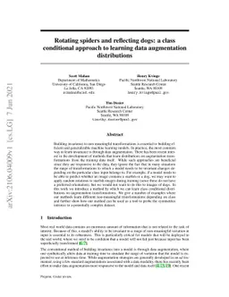 Rotating spiders and reflecting dogs: a class conditional approach to
  learning data augmentation distributions