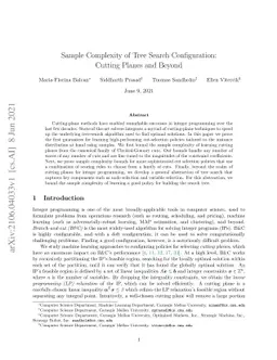Sample Complexity of Tree Search Configuration: Cutting Planes and
  Beyond
