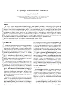 A Lightweight and Gradient-Stable Neural Layer