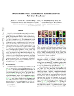 Diverse Part Discovery: Occluded Person Re-identification with
  Part-Aware Transformer