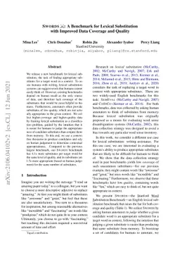 Swords: A Benchmark for Lexical Substitution with Improved Data Coverage
  and Quality