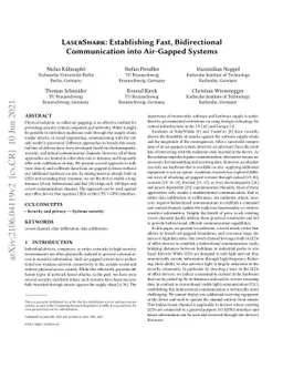 LaserShark: Establishing Fast, Bidirectional Communication into
  Air-Gapped Systems