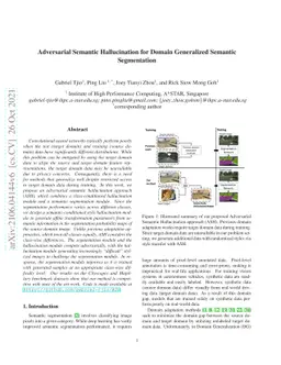 Adversarial Semantic Hallucination for Domain Generalized Semantic
  Segmentation