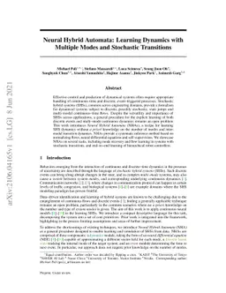 Neural Hybrid Automata: Learning Dynamics with Multiple Modes and
  Stochastic Transitions