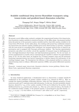 Scalable conditional deep inverse Rosenblatt transports using
  tensor-trains and gradient-based dimension reduction