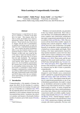 Meta-Learning to Compositionally Generalize