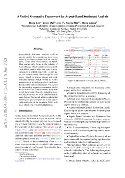A Unified Generative Framework for Aspect-Based Sentiment Analysis
