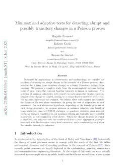 Minimax and adaptive tests for detecting abrupt and possibly transitory
  changes in a Poisson process