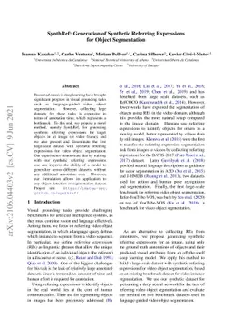 SynthRef: Generation of Synthetic Referring Expressions for Object
  Segmentation