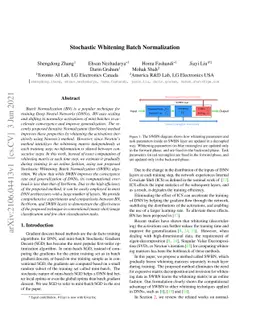 Stochastic Whitening Batch Normalization
