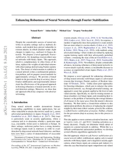 Enhancing Robustness of Neural Networks through Fourier Stabilization