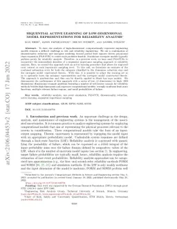 Sequential active learning of low-dimensional model representations for
  reliability analysis