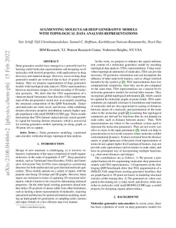 Augmenting Molecular Deep Generative Models with Topological Data
  Analysis Representations