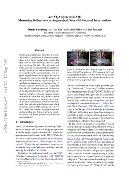 Are VQA Systems RAD? Measuring Robustness to Augmented Data with Focused
  Interventions