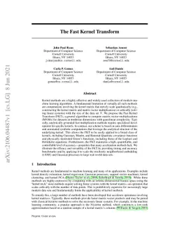 The Fast Kernel Transform