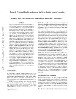 Towards Practical Credit Assignment for Deep Reinforcement Learning