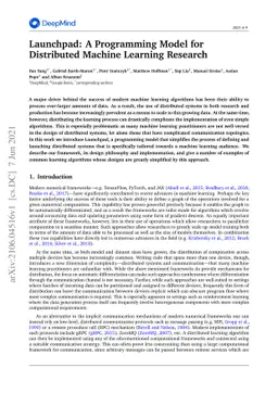 Launchpad: A Programming Model for Distributed Machine Learning Research