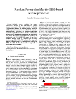 Random Forest classifier for EEG-based seizure prediction
