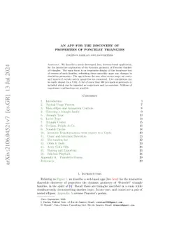 An App for the Discovery of Properties of Poncelet Triangles